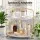 Artiss Bathroom Corner Shelf 2-Tier Counter-top Organiser with Detachable Easy-Clean PP Trays White Gold