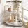 Artiss Bathroom Corner Shelf 2-Tier Counter-top Organiser with Detachable Easy-Clean PP Trays White Gold