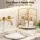 Artiss Bathroom Corner Shelf 2-Tier Counter-top Organiser with Detachable Easy-Clean PP Trays White Gold