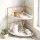 Artiss Bathroom Corner Shelf 2-Tier Counter-top Organiser with Detachable Easy-Clean PP Trays White Gold