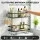 Artiss Over Toilet Storage Rack, 2-Tier Bathroom Shelf Organiser, Carbon Steel, 35x15x32cm, Black, Tool-Free Install