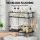 Artiss Over Toilet Storage Rack, 2-Tier Bathroom Shelf Organiser, Carbon Steel, 35x15x32cm, Black, Tool-Free Install