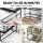 Artiss Over Toilet Storage Rack, 2-Tier Bathroom Shelf Organiser, Carbon Steel, 35x15x32cm, Black, Tool-Free Install
