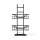 Artiss 3 Tier Over the Door Shower Caddy Hanging Bathroom Storage Organiser Black Clip on No Drill Adhesive