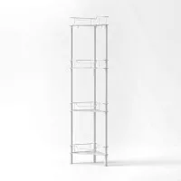 Artiss 4 Tier Floor Standing Corner Shower Caddy White Metal Bathroom Organiser Modular Tool Free Setup Artiss 4 Tier Floor Standing Corner Shower Caddy White Metal Bathroom Organiser Modular Tool Free Setup