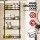 Artiss Over Door Bathroom Rack 4 Tier 91cm No Drill Hanging Organiser Black for Glass Tile and Metal Surfaces