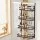 Artiss Over Door Bathroom Rack 4 Tier 91cm No Drill Hanging Organiser Black for Glass Tile and Metal Surfaces