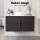 Cefito 900mm Wall Hung Vanity Unit, Black Timber Front, Carrara Stone Top, Soft-Close Drawers, Bathroom Cabinet