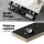 Cefito 900mm Wall Hung Vanity Unit, Black Timber Front, Carrara Stone Top, Soft-Close Drawers, Bathroom Cabinet