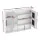 Cefito 100cm Bathroom Mirror Cabinet White Wall Mounted Vanity, Medicine Storage, 15mm MDF, Adjustable Shelves