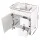 Cefito Bathroom Vanity Unit, MDF & Nano Ceramic, 765mm, High-Gloss Finish, Modern Freestanding Basin Cabinet