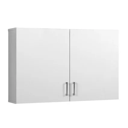 Cefito 900mm White Wall Mounted Bathroom Storage Cabinet - Eco-Friendly E1 Wood, Adjustable Shelves, Easy Install