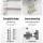 Cefito 900mm White Wall Mounted Bathroom Storage Cabinet - Eco-Friendly E1 Wood, Adjustable Shelves, Easy Install