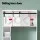 Artiss Over-Toilet Bathroom Storage Cabinet - White & Black, 128cm, Sliding Barn Door, 3 Tier Shelves, Particleboard