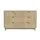 Artiss 6 Chest of Drawers Dresser Table Pine 120x40x75cm, Fluted Doors, Solid Wooden Legs, Scratch-Resistant Finish