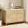 Artiss 6 Chest of Drawers Dresser Table Pine 120x40x75cm, Fluted Doors, Solid Wooden Legs, Scratch-Resistant Finish