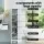 Artiss 160cm Tall Slim Bathroom Storage Cabinet White MDF Floor Cupboard with Glass Door and Adjustable Shelves