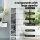 Artiss 160cm Tall Slim Bathroom Storage Cabinet White MDF Tempered Glass Doors Adjustable Shelves Pack of 2