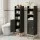 Artiss 2X Bathroom Storage Cabinet Floor Organiser 20x20x84cm Slim Adjustable Black with Arched Door