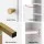 Artiss 2-Pack Slim Bathroom Storage Cabinet 3-Tier Adjustable Shelf Arched Door White 20x20x84cm with Gold-Tone Legs