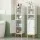 Artiss 2-Pack Slim Bathroom Storage Cabinet 3-Tier Adjustable Shelf Arched Door White 20x20x84cm with Gold-Tone Legs