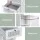 Artiss 161cm White Rattan Bathroom Cabinet - MDF Storage Tallboy with 3 Shelves, Drawer & Ventilated Doors