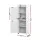 Artiss Slim 2-Tier Bathroom Storage Cabinet White with Adjustable Shelves Arched Doors 25x20x75cm Anti-Tip