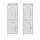 Artiss Set of 2 Slim Bathroom Storage Cabinets 2-Tier Adjustable Shelves White Space Saving 25x20x75cm