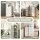 Artiss Set of 2 Slim Bathroom Storage Cabinets 2-Tier Adjustable Shelves White Space Saving 25x20x75cm