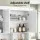 Artiss Over Toilet Bathroom Storage Cabinet 6 Compartments Adjustable Shelf Barn Door White 172cm Tall