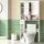 Artiss Over Toilet Bathroom Storage Cabinet 6 Compartments Adjustable Shelf Barn Door White 172cm Tall