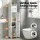 Artiss 3-Tier Slim Bathroom Storage Cabinet White with Toilet Paper Holder Adjustable Shelf and Louver Door