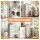 Artiss 3-Tier Slim Bathroom Storage Cabinet White with Toilet Paper Holder Adjustable Shelf and Louver Door