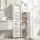 Artiss 2 Slim 3-Tier Bathroom Storage Cabinets White MDF with Toilet Paper Holder Adjustable Shelf Anti-Tip