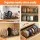 Artiss Expandable Pots and Pans Organiser Rack with 10 Adjustable Dividers Black Iron 59cm x 20cm x 19.5cm