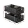 Artiss Under Sink Organiser 21cm 2 Tier Pull-Out Baskets with Adjustable Dividers Black Modular Storage