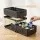 Artiss Under Sink Organiser 21cm 2 Tier Pull-Out Baskets with Adjustable Dividers Black Modular Storage