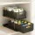 Artiss Under Sink Organiser 21cm 2 Tier Pull-Out Baskets with Adjustable Dividers Black Modular Storage