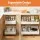 Artiss 2 Pack Pull Out Drawers Expandable 31.5–47cm Cabinet Organiser White Steel Slide Out Shelves 2 Drawer