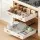 Artiss 2 Pack Pull Out Drawers Expandable 31.5–47cm Cabinet Organiser White Steel Slide Out Shelves 2 Drawer