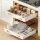 Artiss 2 Pack Pull Out Drawers Expandable 31.5–47cm Cabinet Organiser White Steel Slide Out Shelves 2 Drawer