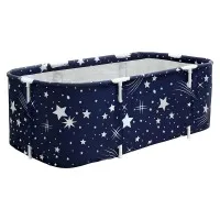 Weisshorn Foldable Bathtub 134x65cm - 5-Layer Insulation, PVC SPA Bucket, Inflatable Cushion, Indoor/Outdoor Comfort
