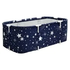 Weisshorn Foldable Bathtub 134x65cm - 5-Layer Insulation, PVC SPA Bucket, Inflatable Cushion, Indoor/Outdoor Comfort