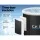 Weisshorn Portable Ice Bath Tub 75x75cm Inflatable Folding Spa, 300L, Oxford Cloth, 6 Legs, Drain, Cover, Black