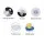 Weisshorn Portable Ice Bath Tub 75x75cm Inflatable Folding Spa, 300L, Oxford Cloth, 6 Legs, Drain, Cover, Black