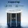 Weisshorn Portable Ice Bath Tub 80x80cm Inflatable Folding Spa, 300L, 3-Layer Insulation, Drain Tap, Cover, Black