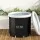 Weisshorn Portable Ice Bath Tub 80x80cm Inflatable Folding Spa, 300L, 3-Layer Insulation, Drain Tap, Cover, Black