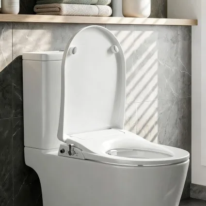 Cefito Non-Electric D‑Shape Bidet Toilet Seat Dual Nozzle Soft Close WaterMark Certified 150 kg Capacity