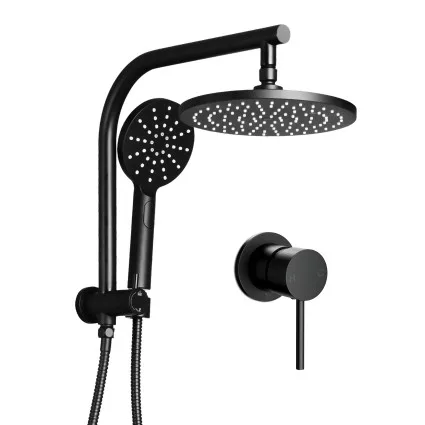 Cefito 22cm Rainfall Shower Head Set with 12cm Handheld and Brass Mixer Chrome Finish (High Pressure)