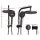 Cefito 22cm Rainfall Shower Head Set with 12cm Handheld and Brass Mixer Chrome Finish (High Pressure)